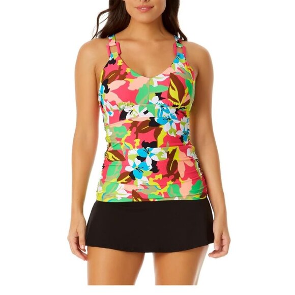 NWT Anne Cole Womens Size Easy Ring Tri Tankini Top Sizes XS-24W $100 LLL241 - Picture 1 of 2